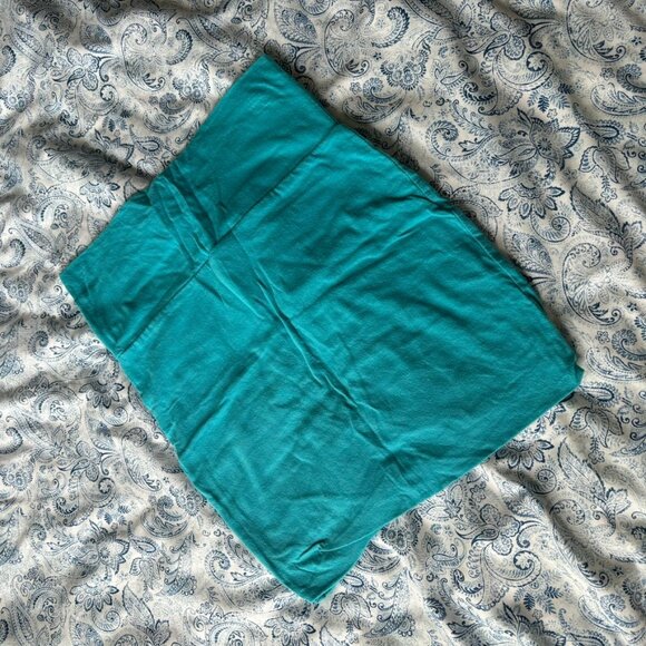 Wet Seal Size M teal cotton bodycon mini skirt - Picture 3 of 4